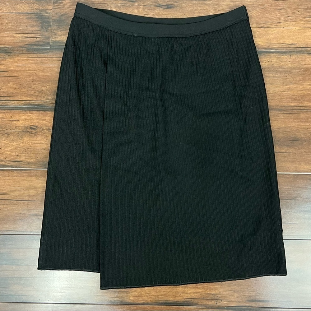 Missoni Faux Wrap Ribbed Black Skirt - Size IT 42/ US 6